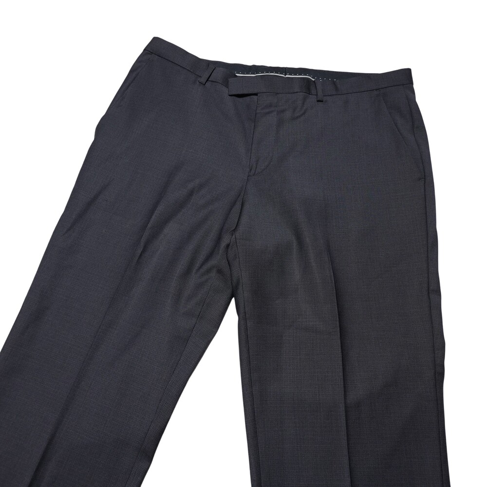 BOSS Hugo Boss Pants Mens 36x34 Gray Wool Dress Slacks Lined Business Formal